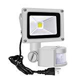 Motion Sensor Flood Lights Outdoor,10W Induction LED Lamp, IP65 Waterproof Spotlight,6500K LED Sensor Light,Security Light with US 3-Plug (Daylight White-Gray) Review Motion Sensor Flood Lights Outdoor,10W Induction LED Lamp, IP65 Waterproof Spotlight,6500K LED Sensor Light,Security Light with US 3-Plug (Daylight White-Gray) Review