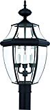 Luxury Colonial Outdoor Post Light, Large Size: 23″H x 12.5″W, with Tudor Style Elements, Versatile Design, High-End Black Silk Finish and Beveled Glass, UQL1150 by Urban Ambiance Luxury Colonial Outdoor Post Light, Large Size: 23″H x 12.5″W, with Tudor Style Elements, Versatile Design, High-End Black Silk Finish and Beveled Glass, UQL1150 by Urban Ambiance