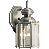 Progress Lighting P5756-09 Wall Lantern with Beveled Glass Panels Open Bottom, Brushed Nickel Review