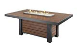 The Outdoor GreatRoom Company KW-1242-K Kenwood Linear Dining Height Gas Fire Pit Table For Sale