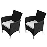 Festnight 2 Pcs Garden Outdoor Rattan Chair Seat Set with Cushions Rattan Festnight 2 Pcs Garden Outdoor Rattan Chair Seat Set with Cushions Rattan