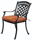 4 St. Tropez Cast Aluminum Dining Chairs with Cushions 4 St. Tropez Cast Aluminum Dining Chairs with Cushions