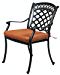 4 St. Tropez Cast Aluminum Dining Chairs with Cushions