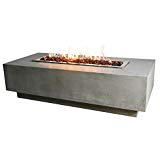 Elementi Granville Fire Table Cast Concrete Natural Gas Fire Table, Outdoor Fire Pit Fire Table/Patio Furniture, 45,000 BTU Auto-Ignition, Stainless Steel Burner, Lava Rock Included Review