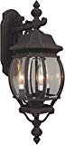 Craftmade Z334-07 Wall Lantern with Beveled Glass Shades, Rust Finish For Sale