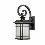 Acclaim 8112BK Somerset Collection 1-Light Wall Mount Outdoor Light Fixture, Matte Black For Sale