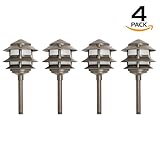 Westgate Lighting LED Area Light- Aluminum- Bronze Finish Pagoda Landscape Light- Warm White-Integrated SMD LED Tower All Accessories Included -3 Year Warranty (4, Bronze) For Sale