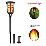 Solar Torch Outdoor Lights,Upgarded Waterproof Decorative Flickering Flame IP65 Powered 96LED Dusk to Dawn Path Light Perfect for Garden,Lawn,Front Door,Yard,Wall Lights-Pack of 1 Review