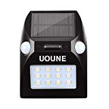UOUNE Solar Lights, Solar Motion Sensor Wall Lights Outdoor Lights 12 RGBW LEDs Dual Motion Sensor Security Lights for Stairway Patio Deck Yard Garden Landscape For Sale