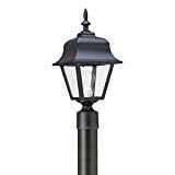 Sea Gull Lighting 8255-12 One-Light Outdoor Post Lantern with Clear Beveled Acrylic Panels, Black Finish Sea Gull Lighting 8255-12 One-Light Outdoor Post Lantern with Clear Beveled Acrylic Panels, Black Finish