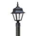 Sea Gull Lighting 8255-12 One-Light Outdoor Post Lantern with Clear Beveled Acrylic Panels, Black Finish