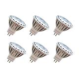 ALIDE MR11 Led Bulb Replace 10W 20W 35W Halogen Equivalent,Bi-pin GU4 3W 12V Low Voltage,3000K Soft Warm White Lights Outdoor Landscape Flood Yard Track Lighting,Not Dimmable,35mm,240lm,30°,6pcs For Sale