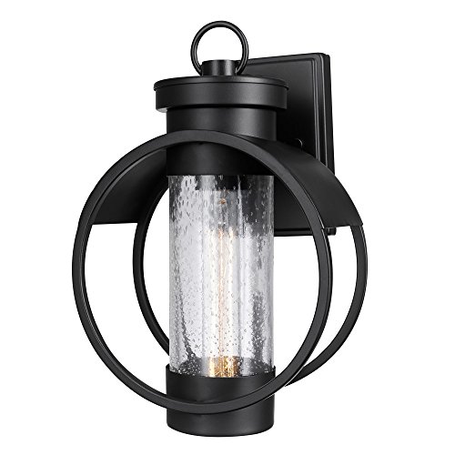 Cheap Globe Electric 44193 Balvin 1-Light Matte Black Outdoor Wall Sconce, Black