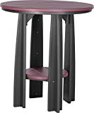 Furniture Barn USA Poly Balcony Table - Cherrywood and Black