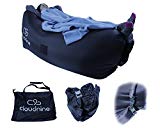 Inflatable Lounger Air Sofa Hammock – Portable, Water-proof Couch for Pool Party, Camping – Perfect for Beach, Picnic & Music Fest by Cloudnine (Black)