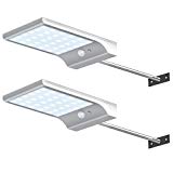 InnoGear Solar Gutter Lights Wall Sconces with Mounting Pole Outdoor Motion Sensor Detector Light Security Lighting for Barn Porch Garage, Pack of 2 For Sale