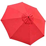 MegaBrand 9′ Red Patio Umbrella Replacement Canopy For Sale