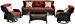 Hanover STRATH4PCSW-S-RED Strathmere 4 Piece Lounge Set, Crimson Red Outdoor Furniture