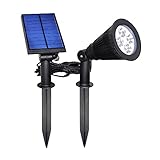 Cheap YINGHAO [New Upgraded Version] Solar Outdoor Indoor Spot Light 2 in 1 Installation IP44 Waterproof Separated Panel and Light, Outdoor Landscape Lighting Waterproof Solar Wall Light Security Lights