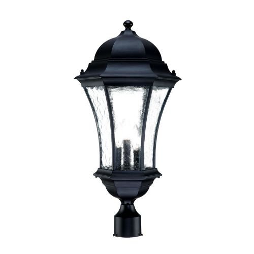 Acclaim 3627BK Waverly Collection 3-Light Post Mount Outdoor Light Fixture, Matte Black For Sale