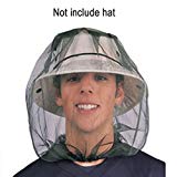 Shellvcase Mosquito Head Net, 2Pcs Bee Head Mask Cap Hat Net Protection With Mesh Face Protection Outdoor Fishing Equipment