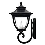 Gama Sonic Pagoda Solar Outdoor Wall Light GS-104W – Black Finish