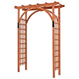 Giantex 85″ Wood Arbor Arch Outdoor Trellis Pergola Providence Arbor for Climbing Plants Bridal Party Decoration, Natural (Style 1) Review