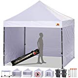 ABCCANOPY White 10 X 10 Ez Pop up Canopy Tent Commercial Instant Gazebos with 6 Removable Sides and Roller Bag and 4x Weight Bag For Sale ABCCANOPY White 10 X 10 Ez Pop up Canopy Tent Commercial Instant Gazebos with 6 Removable Sides and Roller Bag and 4x Weight Bag For Sale