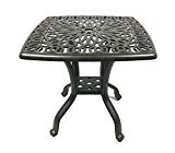 Patio End Table 21 Square Cast Aluminum Outdoor Furniture Desert Bronze Review Patio End Table 21 Square Cast Aluminum Outdoor Furniture Desert Bronze Review