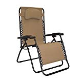Caravan Sports Infinity Oversized Zero Gravity Chair, Beige For Sale