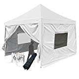 Cheap Quictent Upgraded Privacy 6.6’x6.6′ EZ Pop Up Canopy Tent Instant Outdoor Canopy Party Tent with Sidewalls and Wheeled Bag 9.2ft Height -3 Colors (White)