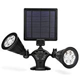 2018 [Upgraded] Solar Spotlight Motion Sensor Solar Lights 12 LED 600LM Solar Powered Security Light Dual Head 360 Degree Rotatable Outdoor Lights for Patio Porch Deck Yard Garden Garage Driveway Review