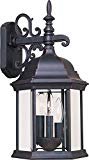 Maxim Lighting 1073CLEB Three Light Glass Wall Lantern, Empire Bronze For Sale