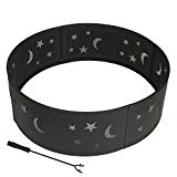 Glow Master 36″ Cosmic Evening Sky Moon Star Crescent Steel Campfire Fire Ring Pit For Sale