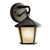 Kichler 9051AGZ Melbern 1-Light Outdoor Wall Lantern, Aged Bronze with Light Umber-Etched Glass Kichler 9051AGZ Melbern 1-Light Outdoor Wall Lantern, Aged Bronze with Light Umber-Etched Glass