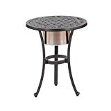 iPatio Sparta 21-inch Round Table with Ice Bucket to Keep Your Drinks Cool For Sale iPatio Sparta 21-inch Round Table with Ice Bucket to Keep Your Drinks Cool For Sale