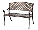 Cheap Patio Sense Antique Bronze Cast Aluminum Patio Bench