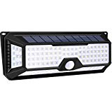 Utech 4 Sides 136 High Bright Solar LED Lights, Solar Powered Motion Sensor Light Control Sensor Lamp Waterproof & Wire Free Wall Lights for Outside Doors,Garden,Pathway,Garage,Step and Backyard Light For Sale
