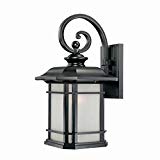 Acclaim 8122BK Somerset Collection 1-Light Wall Mount Outdoor Light Fixture, Matte Black For Sale