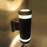 LUMINTURS 6W E27 LED-bulb-replaceable Wall Sconces Outdoor Up/Down Light War…