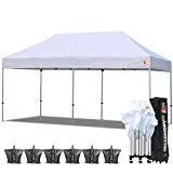 ABCCANOPY PRO-40 Ez Pop up Canopy Tent Commercial Instant Gazebos with Roller Bag and Weight Bag (10x20ft, White-Aluminum) Review