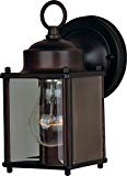 Maxim Lighting 6879CLOI One Light Glass Wall Lantern, Oil Rubbed Bronze For Sale