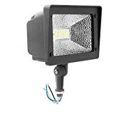 Cinoton LED Floodlight with Knuckle, 50W Security Outdoor Lighting (250W Equivalent), 5500 Lumen, 5000K (Crystal White Glow), Waterproof, IP65, 100-277v, Instant On (1 Pack, NOT Photocell) For Sale