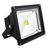 YAYZA! Dusk Till Dawn IP65 Waterproof Outdoor Security LED Floodlight with Built-in Photocell Sensor 20W Cool White