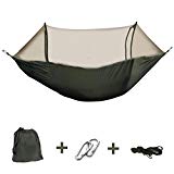 Enjoydeal Portable High Strength Parachute Fabric Hammock Hanging Bed Mosquito Net Outdoor Camping Travel (Army Green) Enjoydeal Portable High Strength Parachute Fabric Hammock Hanging Bed Mosquito Net Outdoor Camping Travel (Army Green)