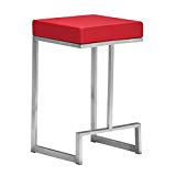 Cheap Zuo Darwen Counter Chair (Set of 2), Red