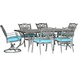 Hanover TRADDNG7PCSW2-BLU 7 Piece Dining Set, Blue For Sale