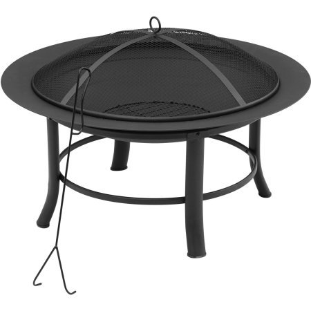 Fire Pit, 28″ Includes a Spark Guard Mesh Lid With Lid Lift For Sale