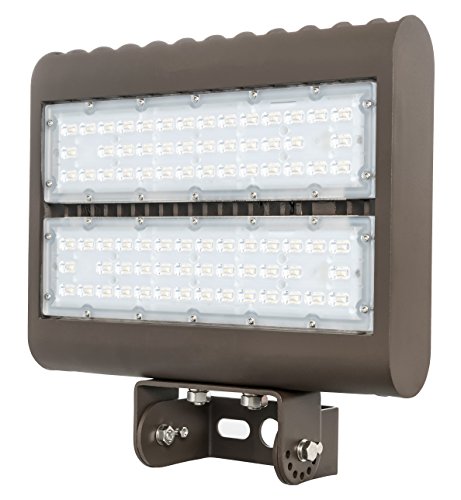 Westgate Lighting Outdoor LED Flood Light Fixture Yoke Mount - Shoebox Street Area Parking Pole Security Floodlights - 120-277V - IP65 Waterproof UL Listed DLC Approved (100 Watt, 5000K Cool White)