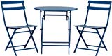Follie Outdoor 3 piece Bistro Set, 3-PIECE SET, NAVY Review